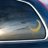 Dark Spark Decals Crescent Moon Drip V3 10 inch Gold Indoor Outdoor Vinyl Decal view 2