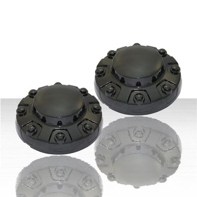 2pc Bolt-On Front Center Caps for Ram 3500 Tradesman 19-25 - Gloss Black