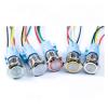 QZLIBEFUD 16mm Switch 6V 12V 24V 220V Self Lock/Momentary Metal Push Button Switch LED Light Reset Car Start Button Power Button Blue(White-Self Lock,220V) view 4