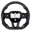 LOSCHEN Matte Carbon Fiber Steering Wheel Nappa Perforated Leather, D-shaped Flat-bottom Steering Wheel for Dodge/Jeep Grand Cherokee/SXT/GT/RT/SRT/HELLCAT view 1