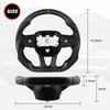 LOSCHEN Matte Carbon Fiber Steering Wheel Nappa Perforated Leather, D-shaped Flat-bottom Steering Wheel for Dodge/Jeep Grand Cherokee/SXT/GT/RT/SRT/HELLCAT view 2