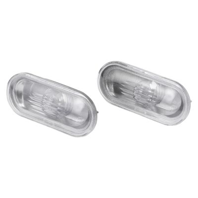 HOPESPANNER No.1J0949117 Side Marker Light Cover for VW T5 2003-2010 Waterproof White Blinker Corner Parking Light Turn Signal Light Lens Plastic 2 Pcs