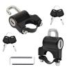 2Pcs Motorcycle Helmet Lock Universal Motorcycle Helmet Security Padlock Handlebars Lock Set with 4 Keys for Motorbike Bicycle or Scooter, 22-28mm Handlebar Tubing view 1