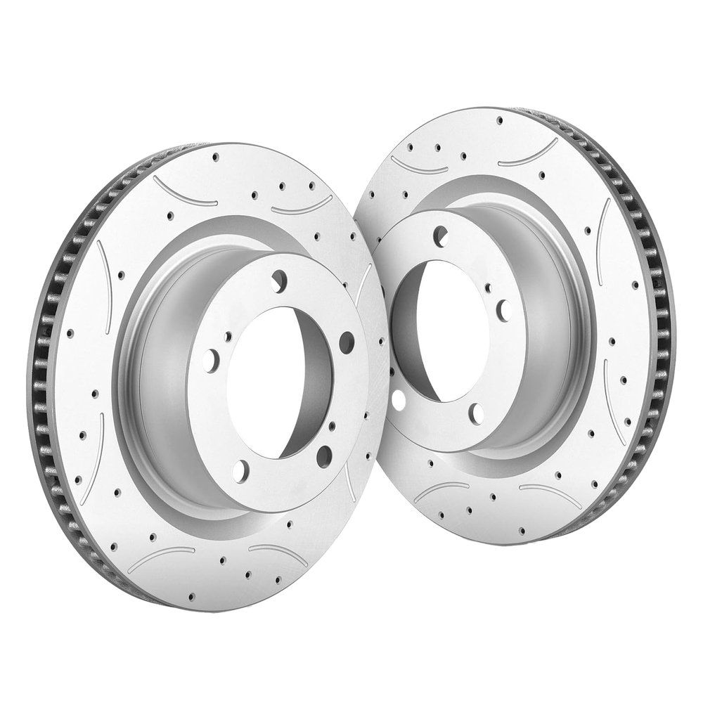 AutoSteelix Premium Ceramic Disc Front Brake Rotor, Compatible With CAMRY 2.4L Models & LE V6 3.0L Models, Front