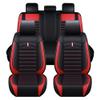 BPOOBP Custom Car Seat Covers for Mercedes-B#e nz A45 2018-2025 5 Seat Covers Full Set PU Leather Car Seat Protector Breathable Waterproof Compatible AirbagsBlack Red view 1
