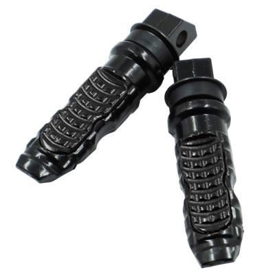 MZMRUPGFV Motorbike Foot Rests 1 Pair Foot Peg Scooter Footpeg Motorcycle Accessories M 8 Hole Replacement Rear Passenger Footrest Pedal Footrest Pedals(Black)