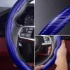 GEBBEM Car Steering Wheel Covers for BMW 7 Series E38 E65 E66 E67 2000-2023 2024, Anti-Slip Comfortable Segmented Carbon Fibre Steering Wheel Protector, Interior Accessories,A view 2
