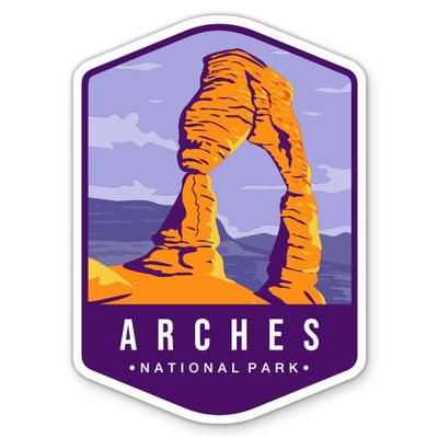 Arches National Park Vinyl Sticker - for Water Bottle Phone Car Tumbler Laptop - Waterproof - 4"