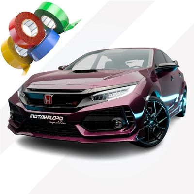 AD Chrome Delete Tape Stripe | Vinyl Film Car Wrap Custom Stripes | Gloss Fun Purple Metallic | 568-S | 3" x 25ft | Instawraps Heat Resistance Pro Wrapping Glove - Included