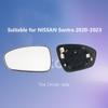 Driver Side Mirror Replacement Glass for Nissan Sentra 2020-2023, Automotive Exterior Heated Left Side View Mirror Glass for 2020 2021 2022 2023 Nissan Sentra view 2