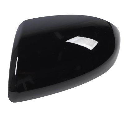 Side Door Mirror Cap, Side Mirror Cover Plastic Weather Exterior Rearview Mirror Cover Cap Black (Right)