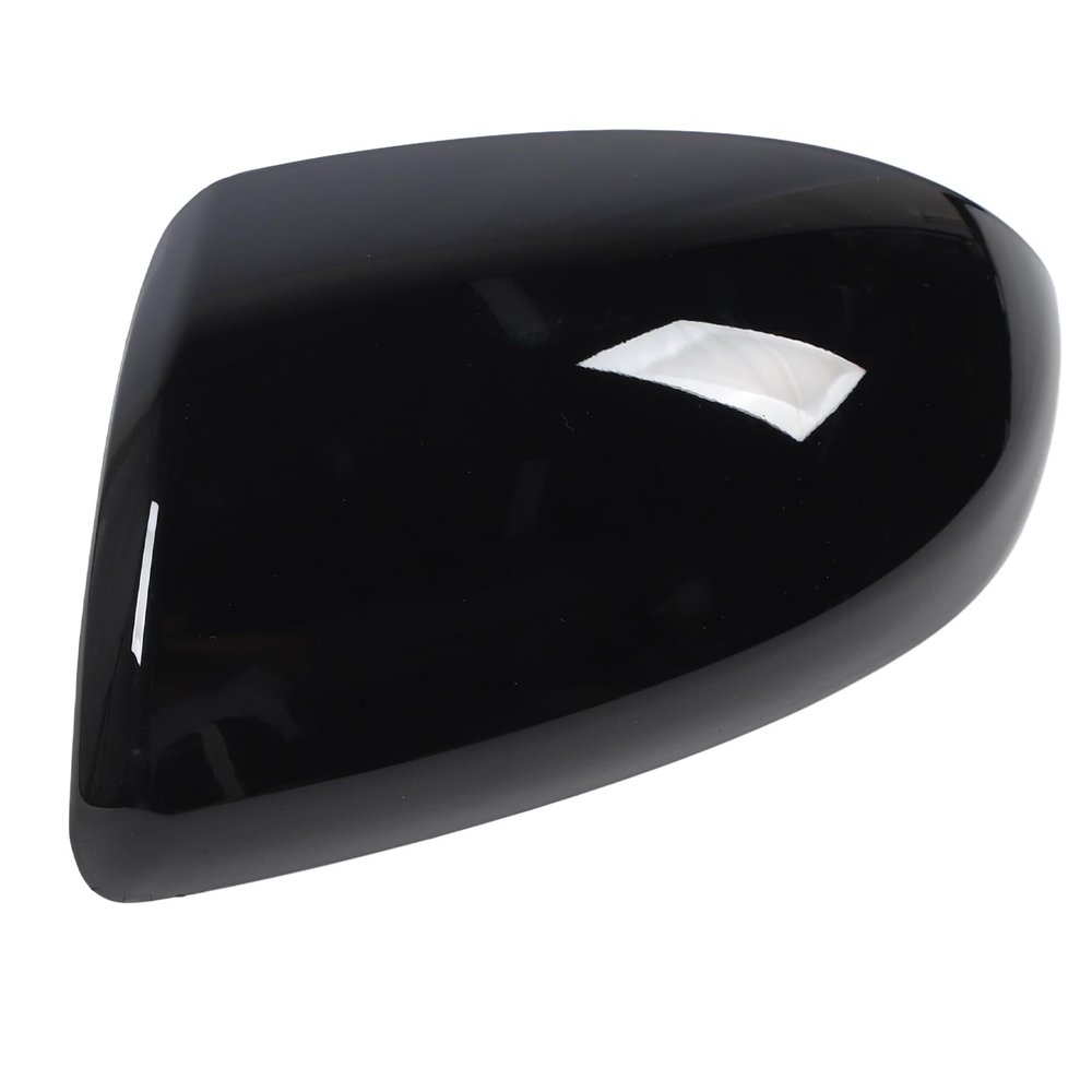 Side Door Mirror Cap, Side Mirror Cover Plastic Weather Exterior Rearview Mirror Cover Cap Black (Right)