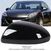 Side Door Mirror Cap, Side Mirror Cover Plastic Weather Exterior Rearview Mirror Cover Cap Black (Right) view 3