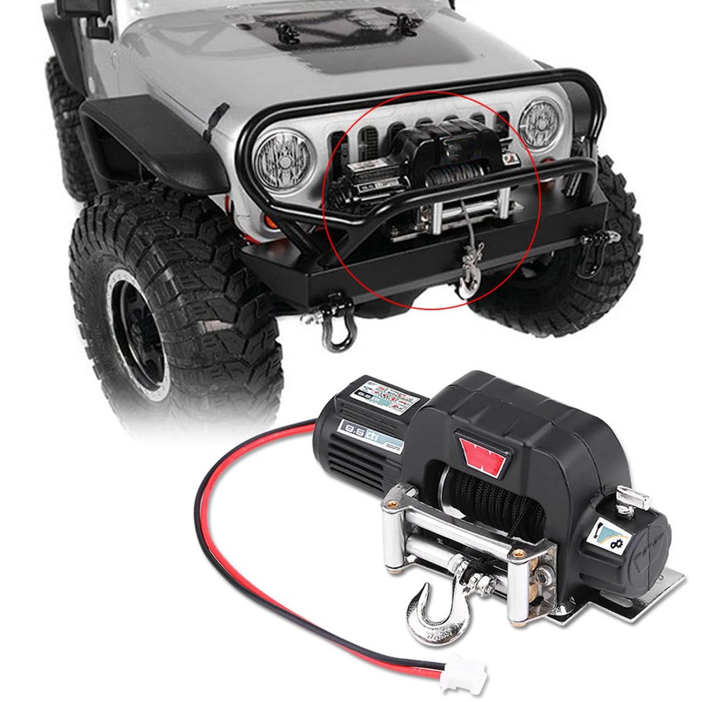 Srliya 1:10 RC Crawler Climbing Cars Electric Metal Winch for TRX4 KM2 SCX10 D90 D110 TF2 KM2