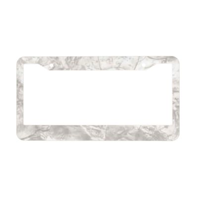 Mother Pearl License Plate Frames - License Plate Covers, 2 Packs Universal Aluminum Tag Frame for Front and Rear Car Tags