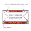 Decorvo VA Tech License Plate Frame - VA Tech Car Truck Accessory view 3
