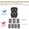 RFSRZ Key Fob Case Fit for Chevy Suburban Tahoe GMC Terrain Yukon XL Smart 6 Buttons Soft TPU Full Cover Remote Protector (Silver) view 2
