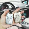 RFSRZ Key Fob Case Fit for Chevy Suburban Tahoe GMC Terrain Yukon XL Smart 6 Buttons Soft TPU Full Cover Remote Protector (Silver) view 4