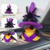 CoFuBcad Halloween Rubber Duck Car Ornament, Rubber Duck Car Dashboard Spider Halloween Accessories Decor with Mini Witch Hat Necklace Sunglasses Cloak view 3
