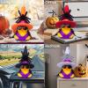 CoFuBcad Halloween Rubber Duck Car Ornament, Rubber Duck Car Dashboard Spider Halloween Accessories Decor with Mini Witch Hat Necklace Sunglasses Cloak view 4