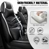ZWCS Car Seat Cover for Toyota Camry Hybrid 2007-2024, Seat Covers Full Set,Non-Slip Waterproof seat Cover,Wear-Resistant Nappa Leather car seat Covers. (Luxury 5 Seats/Black White) view 2