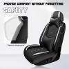 ZWCS Car Seat Cover for Toyota Camry Hybrid 2007-2024, Seat Covers Full Set,Non-Slip Waterproof seat Cover,Wear-Resistant Nappa Leather car seat Covers. (Luxury 5 Seats/Black White) view 4
