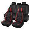 ZWCS Car Seat Cover for Subaru WRX STI 2015-2021, Seat Covers Full Set,Non-Slip Waterproof seat Cover,Wear-Resistant Nappa Leather car seat Covers. (Standard 5 Seats/Black Red) view 1