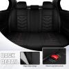 ZWCS Car Seat Cover for Subaru WRX STI 2015-2021, Seat Covers Full Set,Non-Slip Waterproof seat Cover,Wear-Resistant Nappa Leather car seat Covers. (Standard 5 Seats/Black Red) view 3