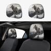 Snow Mountain Lone Wolf Car Seat Headrest Cover Stretch Breathable Car Headrest Covers Universal Headrest Covers for Cars Funny SUV Seat Head Rest Protector Fit Most Cars Sedan Van view 1