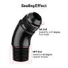 EVIL ENERGY 12AN to 3/4" NPT Male 45 Degree One Piece Full Flow Fitting Adapter Aluminum Black view 4