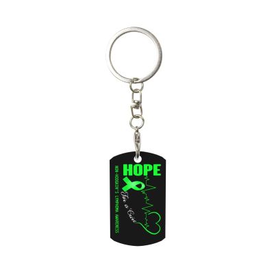 KOSPOGO Hope For A Cure Non Hodgkins Lymphoma Awareness Keychain Aluminum Car Key Chain, Key Chain Charm, Keychain Accessories for Women Men Gifts Purse Bag Accessories Keychains