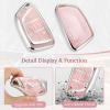 Coverforkey for Cadillac Key Fob Cover with Fashion Braided Keychain,Enchanting Diamond Patterns Soft Case for Escalade ATS XT4/5/6 XTS CT5/6 ESV (Pink, B) view 2