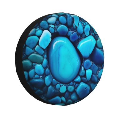 Blue Green Stone Spare Tire Cover Weatherproof Universal Wheel Protectors Camper Tire Covers Fit Most Vehicle