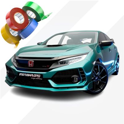 3M Chrome Delete Tape Stripe | Vinyl Film Car Wrap Custom Stripes | Gloss Atomic Teal | G356 | 21" x 25ft | Instawraps Heat Resistance Pro Wrapping Glove - Included