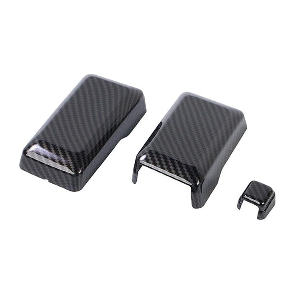 AWPWAY 3X Rear Windshield Glass Hinge Cover ABS Bezel 21+ Carbon Fiber for Ford for Bronco 2021-2023 221107L1164 SG0195