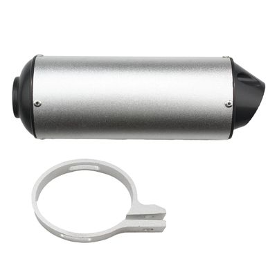 28MM 1.1" Exhaust Muffler,Motorcycle Exhaust Silencer Pipe For 50cc 70cc 90cc 110cc 125cc 150cc 160cc Taotao Sport-B Dirt Pit Bike ATV Quad-Silver