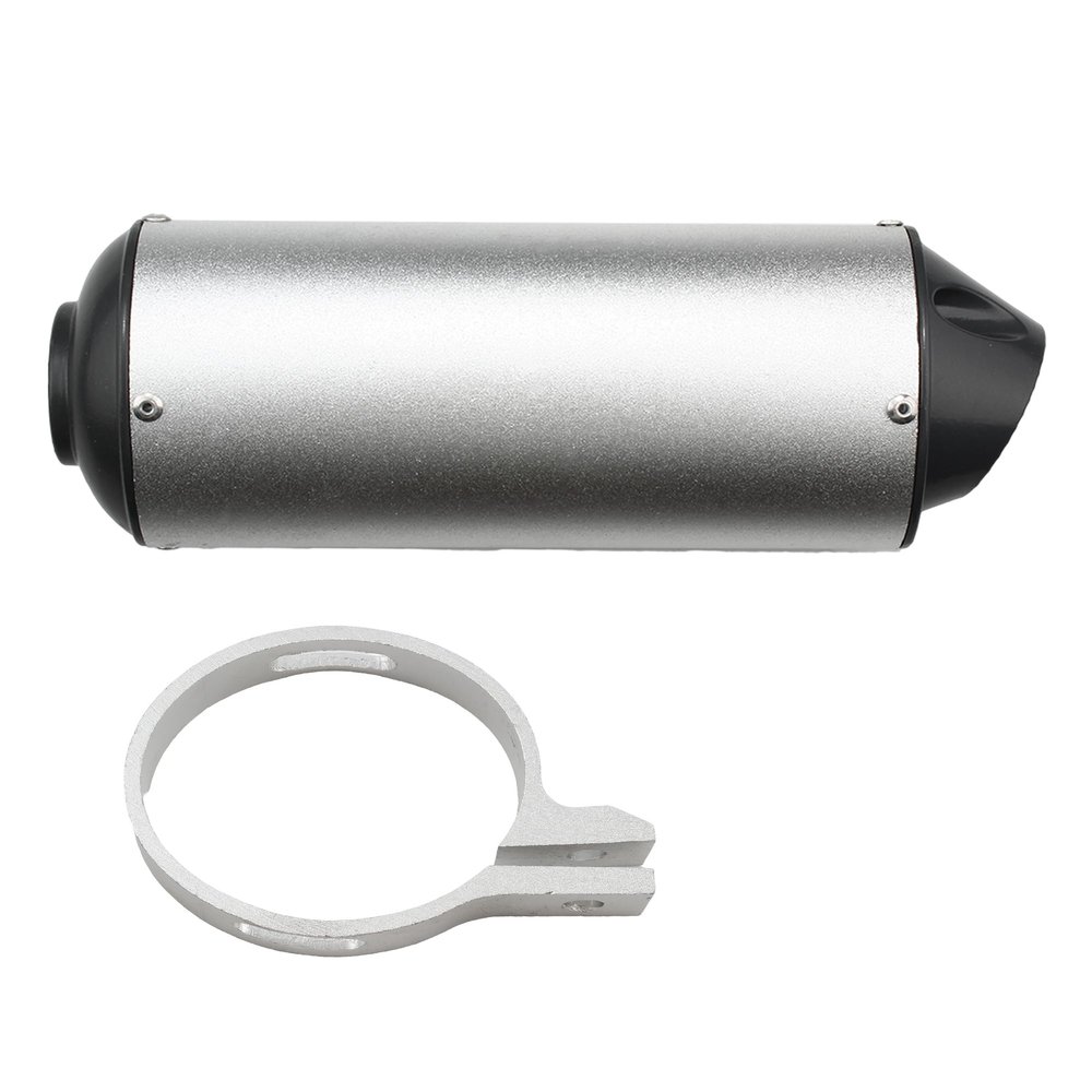28MM 1.1" Exhaust Muffler,Motorcycle Exhaust Silencer Pipe For 50cc 70cc 90cc 110cc 125cc 150cc 160cc Taotao Sport-B Dirt Pit Bike ATV Quad-Silver