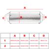 28MM 1.1" Exhaust Muffler,Motorcycle Exhaust Silencer Pipe For 50cc 70cc 90cc 110cc 125cc 150cc 160cc Taotao Sport-B Dirt Pit Bike ATV Quad-Silver view 2