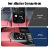 Gear Shifter Decoration Panel Trim Center Console Frame Cover Compatible with BMW 5 Series G60 i5 530i 540i 2024 2025+ Genuine Carbon Fiber Shift Knob Panel Sticker Interior Accessories (Matte) view 2