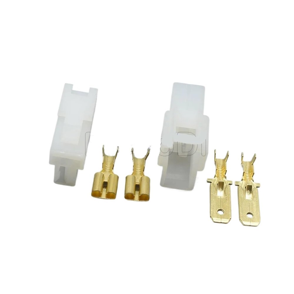 NNCSNE Car Plug 1-20Sets 2P Auto Male Female Wiring Cable Connector Car Large Power Unsealed Sockets 7122-2128 7323-2128 DJ7022-6.3-11 DJ7022-6.3-21(Female Male Set,20Sets)