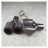 1 Pair Inlet 51mm Glossy Carbon Fiber Y Exhaust Tips Black Stainless Steel Compatible For Akrapovic Carbon Muffler Nozzles Exhaust Tip(IN 63 OUT 76 MM) view 4