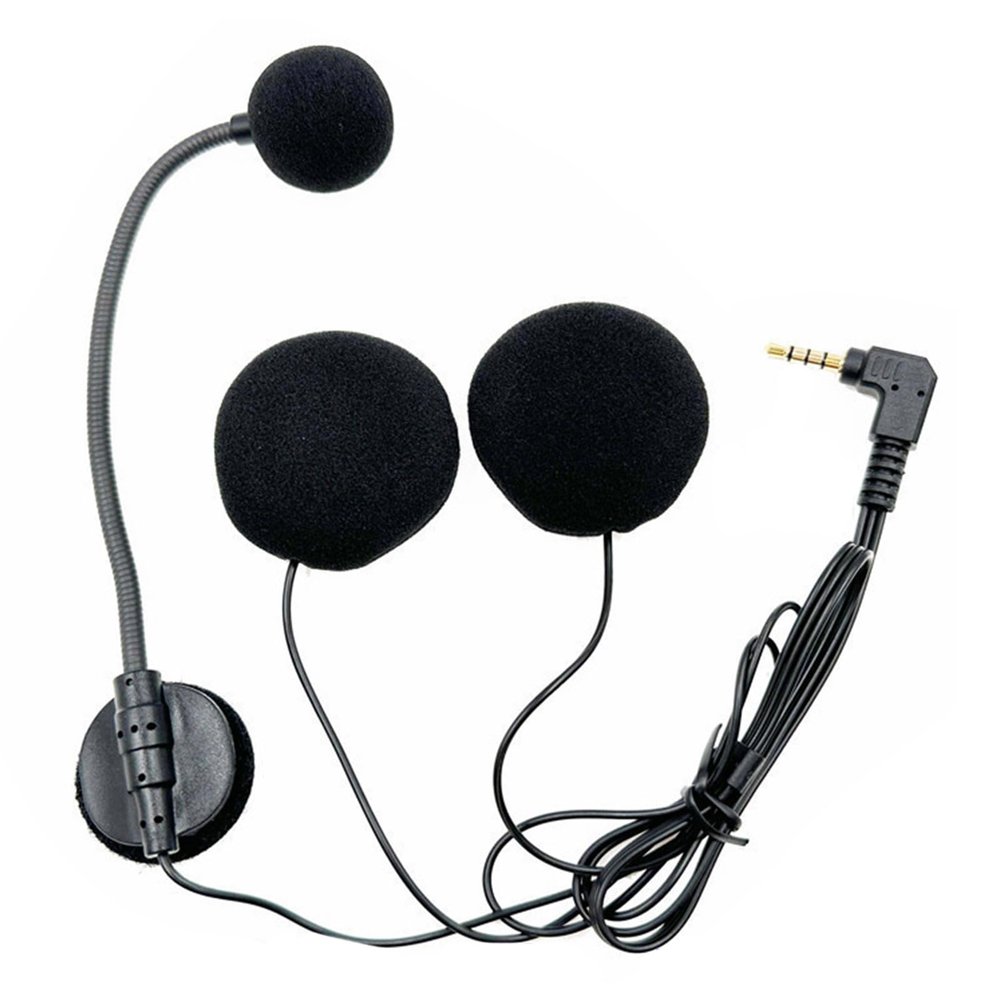 KANGQL Ear Mic, Motorbike Helmets Headsets Microphone Omnidirectional Motorcycle Helmets Music Build-in Double