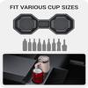BASENOR 2024 2025 2026 Tesla Cybertruck Center Console Cup Holder Insert [Carbon Edition] Silicone Non-Slip Car Drink Holder Cybertruck Interior Accessories view 4