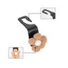 KHGUZ 4PCS Car Headrest Hooks, Cute Flower Vehicle Seat Organizer Hooks for Purses and Bags, Portable Automotive Purse Hanger Holder Decoration, Universal for SUV, Sedan, Truck (Orange/Black) view 2