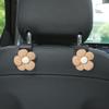 KHGUZ 4PCS Car Headrest Hooks, Cute Flower Vehicle Seat Organizer Hooks for Purses and Bags, Portable Automotive Purse Hanger Holder Decoration, Universal for SUV, Sedan, Truck (Orange/Black) view 3