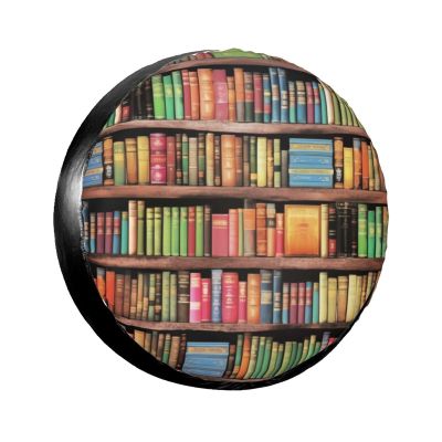 Colorful Books Spare Tire Cover for Trailer Rv SUV Truck-Cute Funny Wheel Tire Covers Waterproof Universal Fit Camper Accessories Outdoor, for Tire Diameter 23-26 inch,14 inch