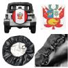 Peru Flag Spare Tire Cover for Trailer Rv SUV Truck-Cute Flag Wheel Tire Covers Waterproof Universal Fit Camper Accessories Outdoorfor Tire Diameter 23-26 inch,14 inch view 3