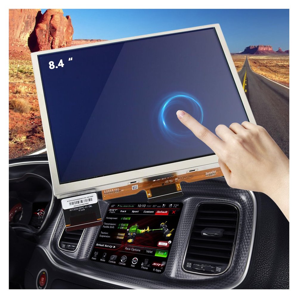 Replacement 8.4" Uconnect 4C UAQ LCD Monitor Touch-Screen, Radio Navigation New OEM Replacement Fit for Jeep Dodge RAM Chrysler 2020-2023 TDO-XGA084 68388570AB