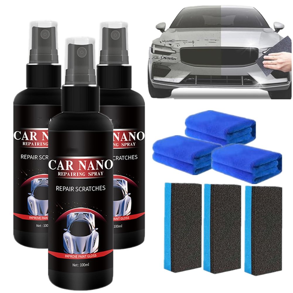 Nano Car Spray - Scratch Repair & Auto Nano Ceramic Coating Polishing Spray (100ML, 3 PCS)