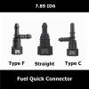 For Automotive Fuel Lines 7.89 ID6 F Type 180 Degree Straight Female Quick Connector(Straight) view 2